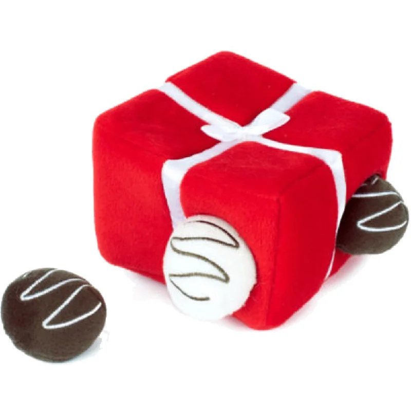 ZippyPaws Zippy Burrow Box of Chocolates Plush Dog Toy