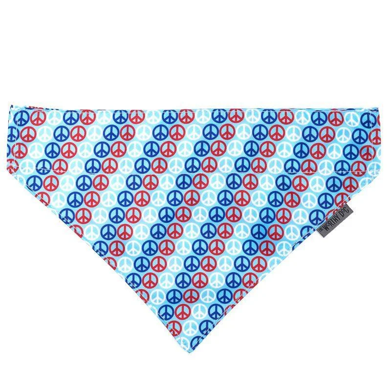 Red/White/Blue Peace Dog Bandana