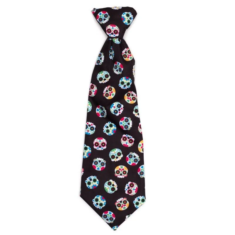 Skeletons Dog Necktie Black