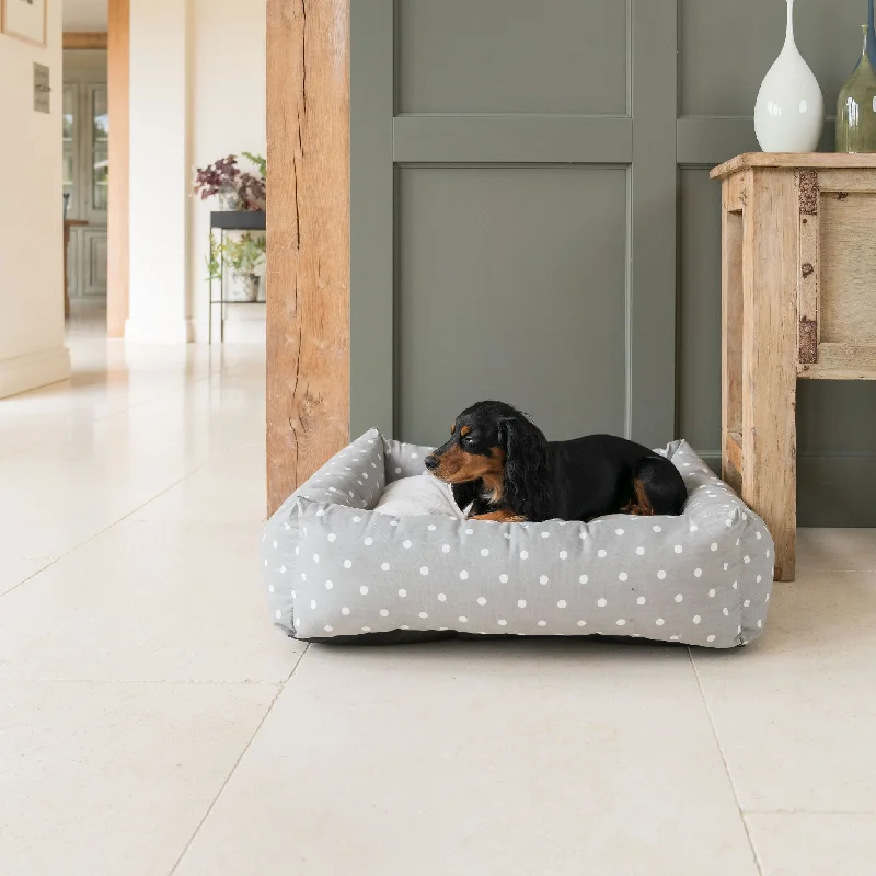 Box Bed in Grey Spot by Lords & Labradors