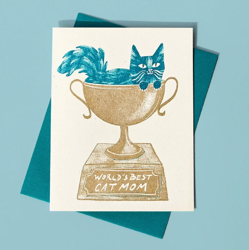 BROMSTAD PRINTING World's Best Cat Mom Card