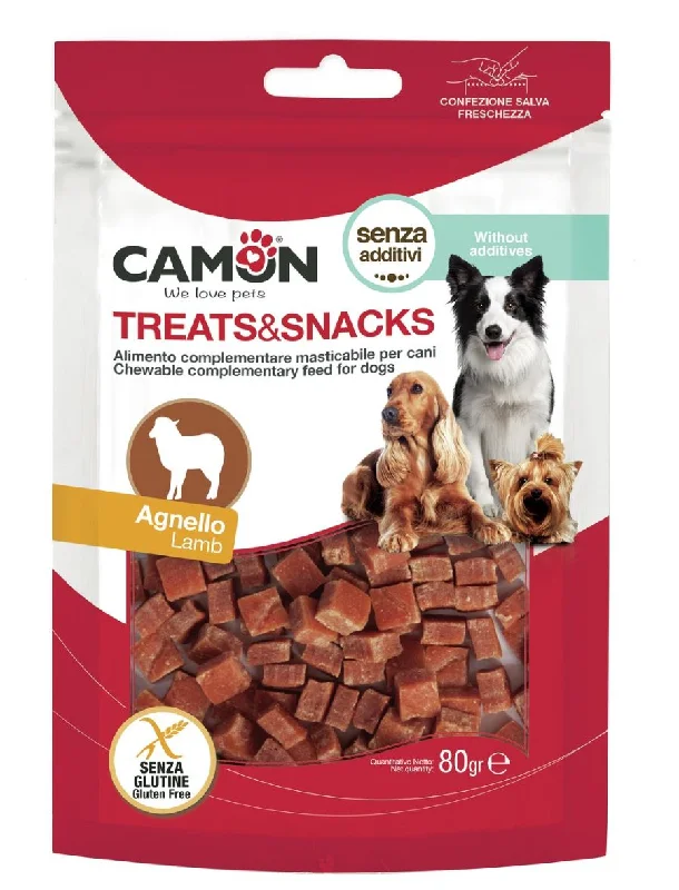 CAMON Treats&Snacks, kockice janjetine, poslastica za pse, 80g