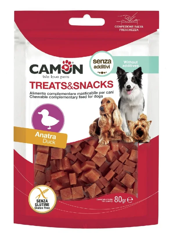 CAMON Treats&Snacks, kockice pačetine, poslastica za pse, 80g