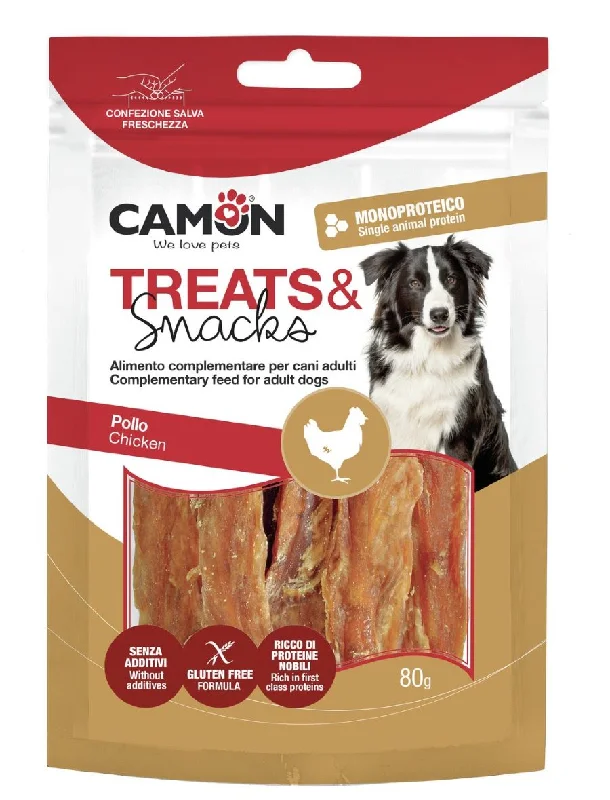 CAMON Treats&Snacks, trakice piletine, poslastica za pse, 80g