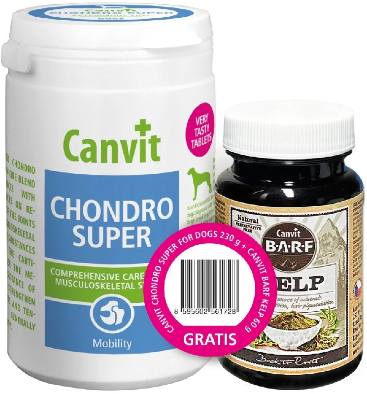 CANVIT Pachet Chondro Super for dogs 230g + CANVIT BARF Kelp 60g