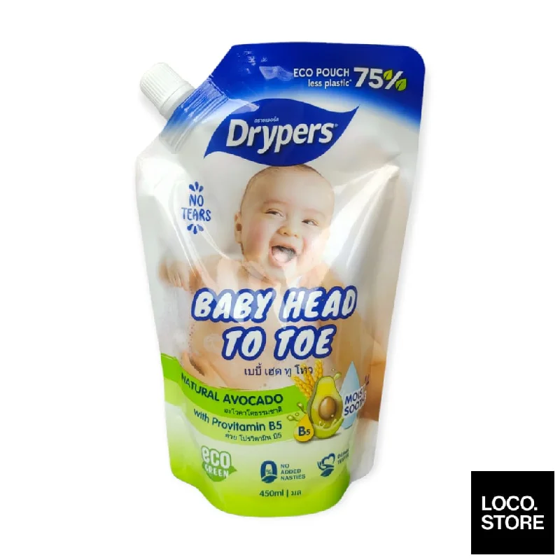 Drypers Baby Head To Toe 450ml Avocado