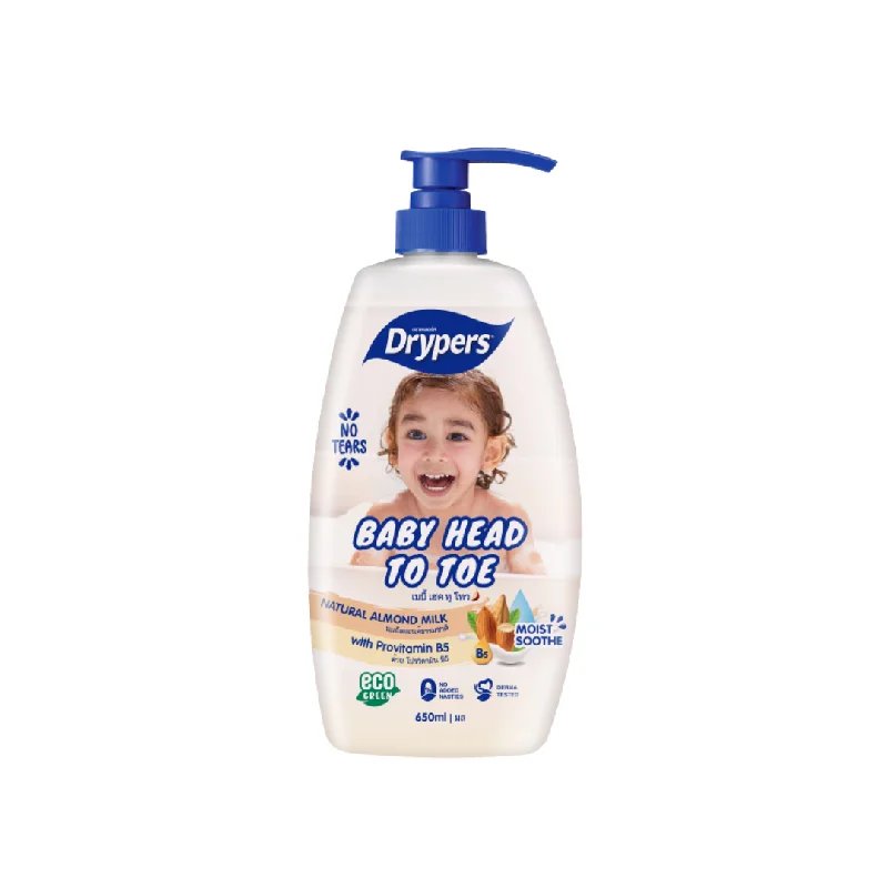 Drypers Baby Head To Toe 650ml Almond Milk