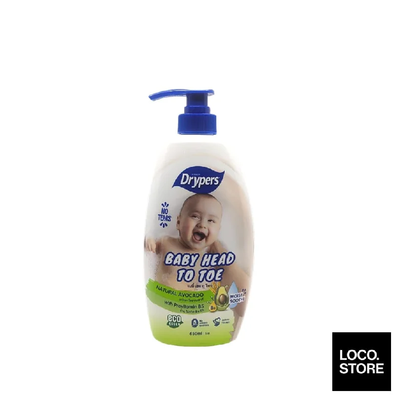 Drypers Baby Head To Toe 650ml Avocado