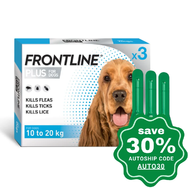 Frontline - Plus for Medium Dogs - 10KG to 20KG - 3PACK