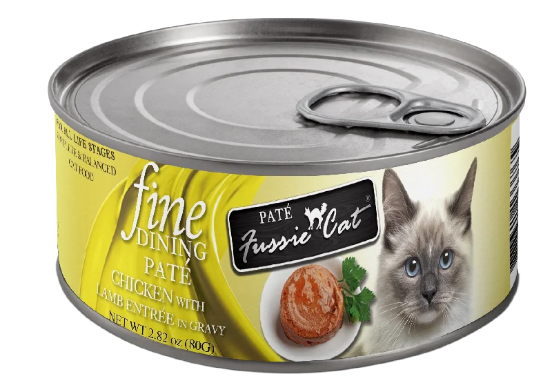 Fussie Cat Fine Dining Pate Chicken with Lamb Entree Wet Cat Food