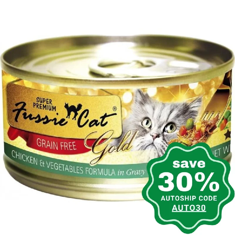 Fussie Cat - Gold Label - Chicken & Vegetables in Gravy - 80G