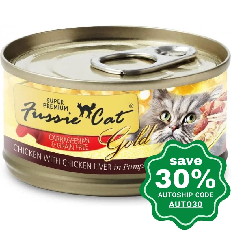 Fussie Cat - Gold Label - Chicken with Chicken Liver in Pumpkin Soup - 80G