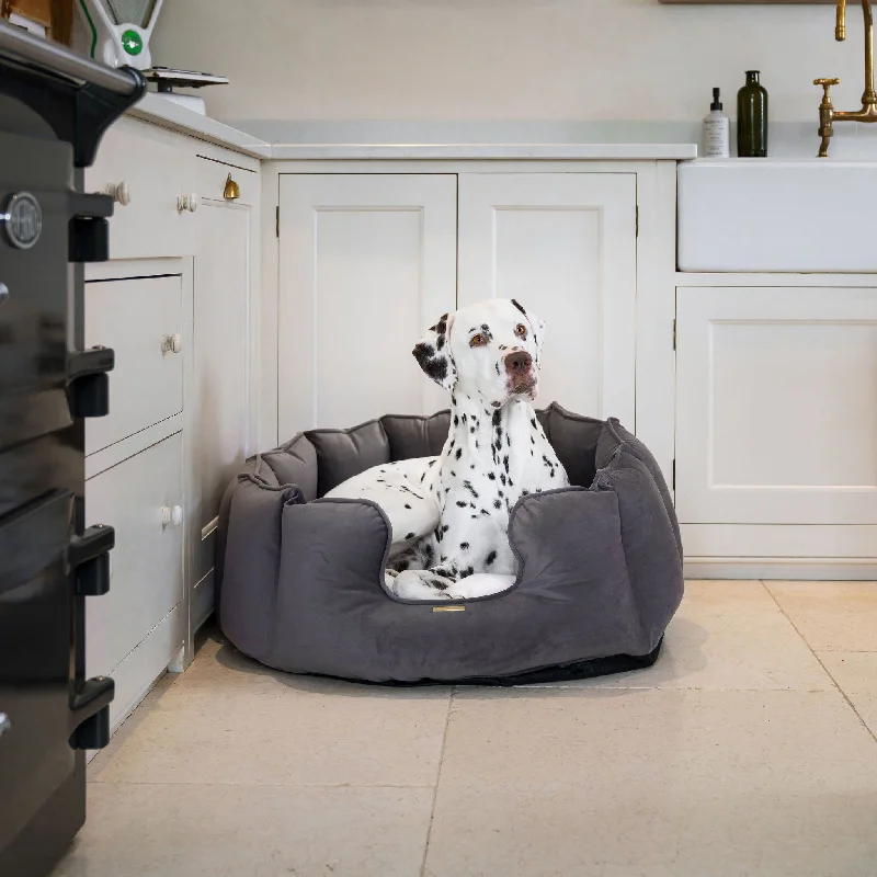 High Wall Bed in Silt Velvet by Lords & Labradors