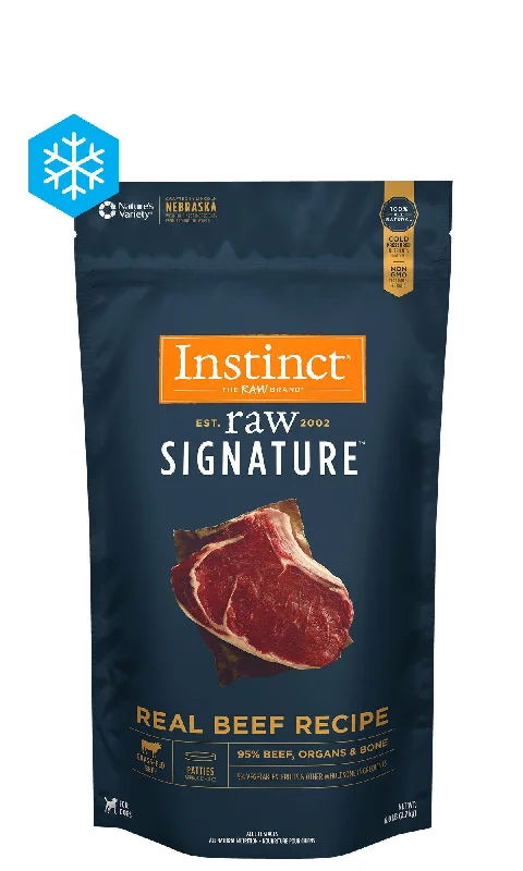 Instinct Raw Signature Frozen Patties Real Beef Recipe