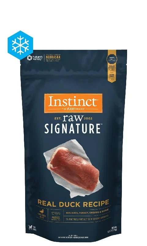 Instinct Raw Signature Frozen Patties Real Duck Recipe