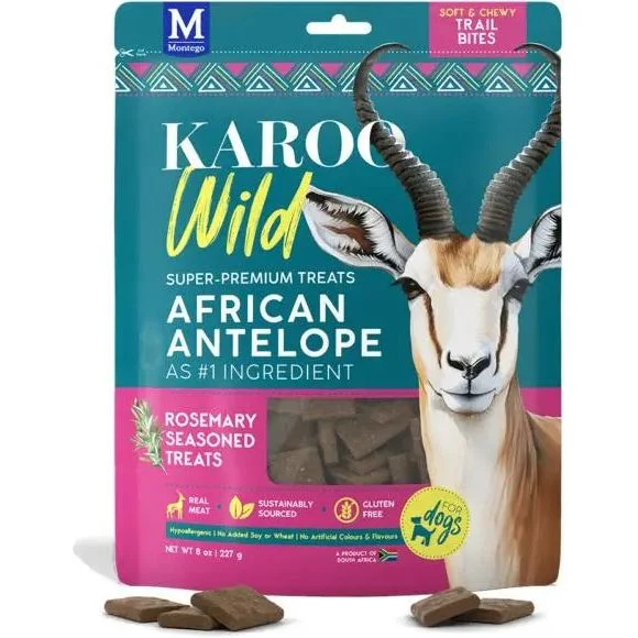 Karoo Wild African Antelope Trail Bites Premium Dog Treats 8oz