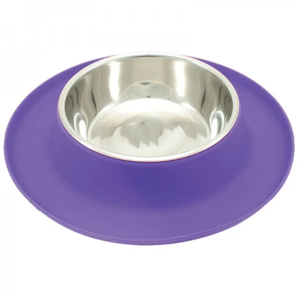 Messy Mutts Cat Feeder Silicone Purple