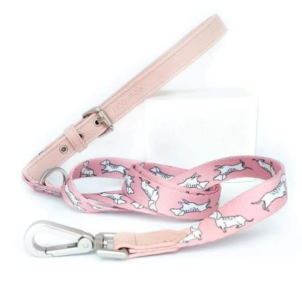 [15% OFF] Moo + Twig Vegan Leather The Twiggy Blush Dog Leash