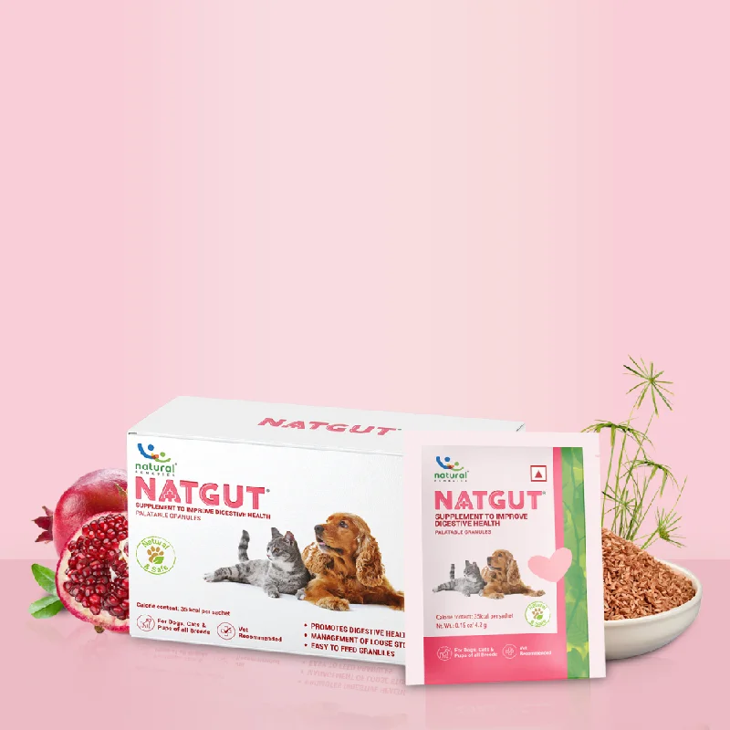 Natural Remedies Natgut Granules 4.2 GMS Sachet Supplement for Cats and Dogs