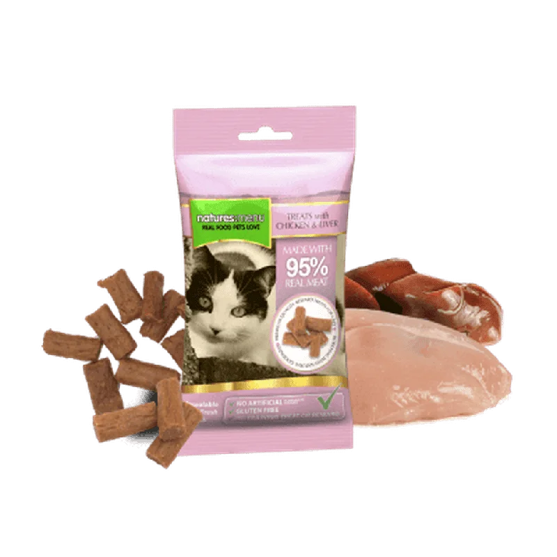 Natures Menu Real Meaty Chicken & Liver 60g Cat Treats