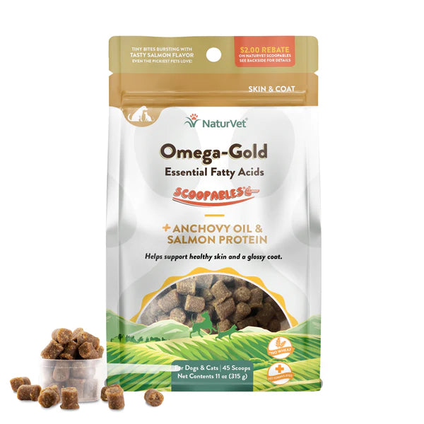 NaturVet Omega-Gold Scoopables for Cats and Dogs 11oz