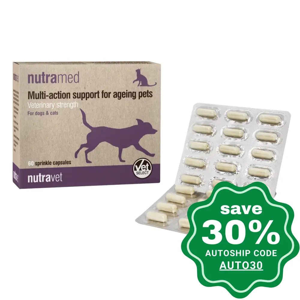 Nutravet - Nutramed for Multi-action Support for Ageing Pets - 60CAPS