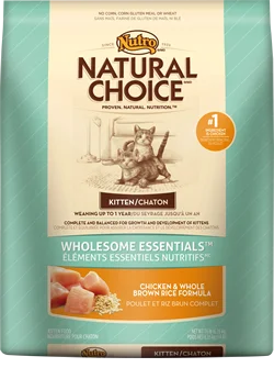 Nutro Natural Choice Wholesome Essentials Kitten Chicken and Brown Rice; Available in 2 sizes