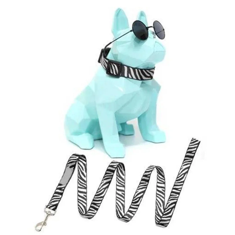 Pawsindia Zebra Collar and Leash Set for Dog