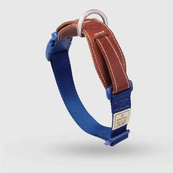 [COLLAR & LEASH SET $3 OFF] Sputnik Blue Dog Collar (3 Sizes)