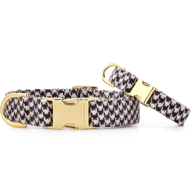 The Foggy Dog Collar - Houndstooth