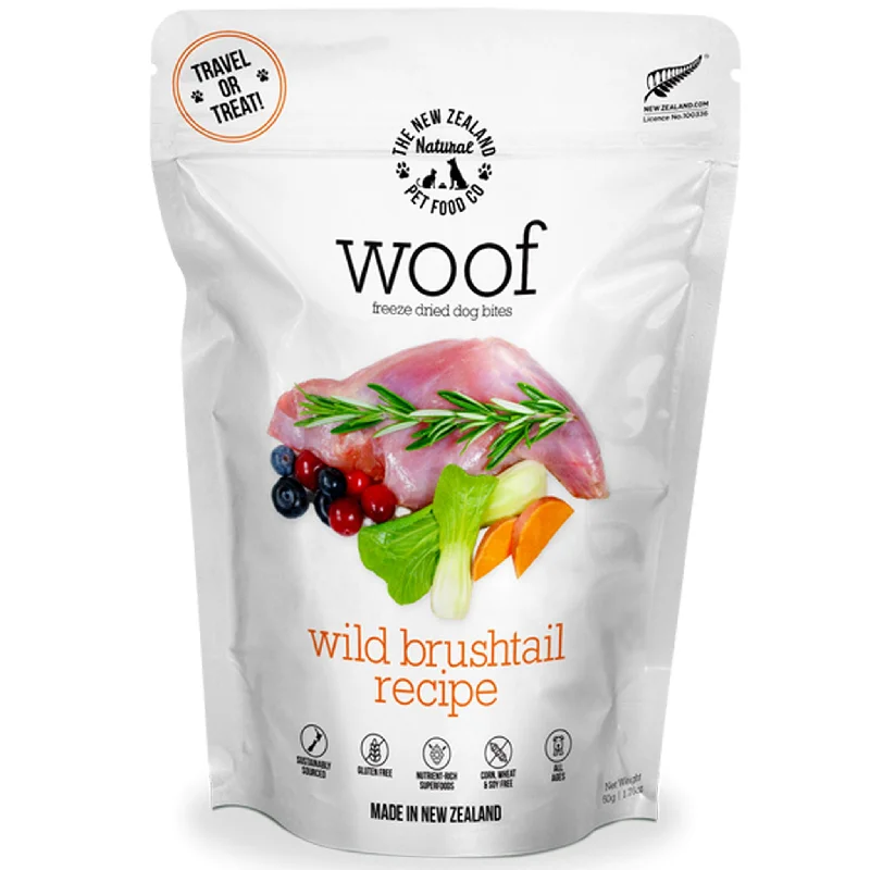 The New Zealand Natural Pet Food Co Woof Freeze-Dried Dog Wild Brushtail 1.76 oz