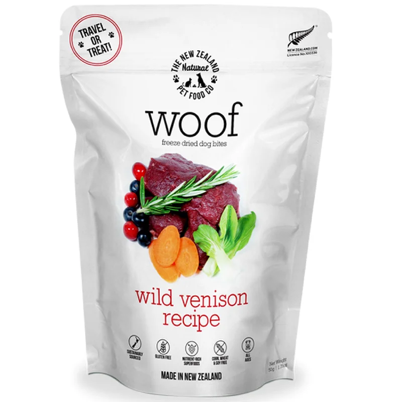 The New Zealand Natural Pet Food Co Woof Freeze-Dried Dog Wild Venison 1.76 oz