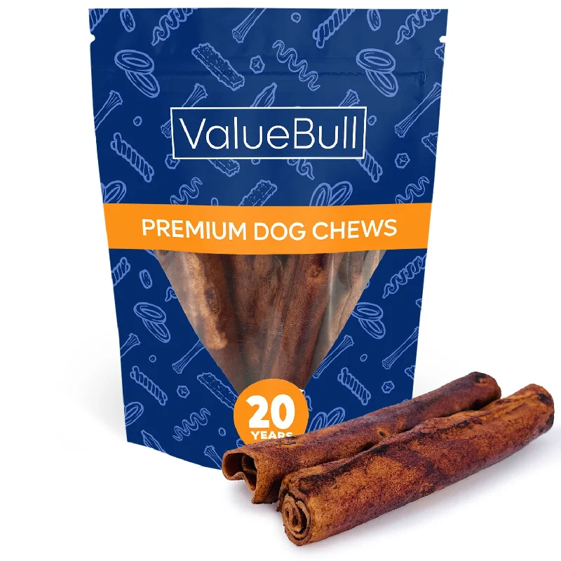 ValueBull USA Retriever Rolls for Small Dogs, Premium Rawhide, Thin 5-6 Inch, Natural Beef Flavor, 10 Count